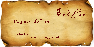 Bajusz Áron névjegykártya